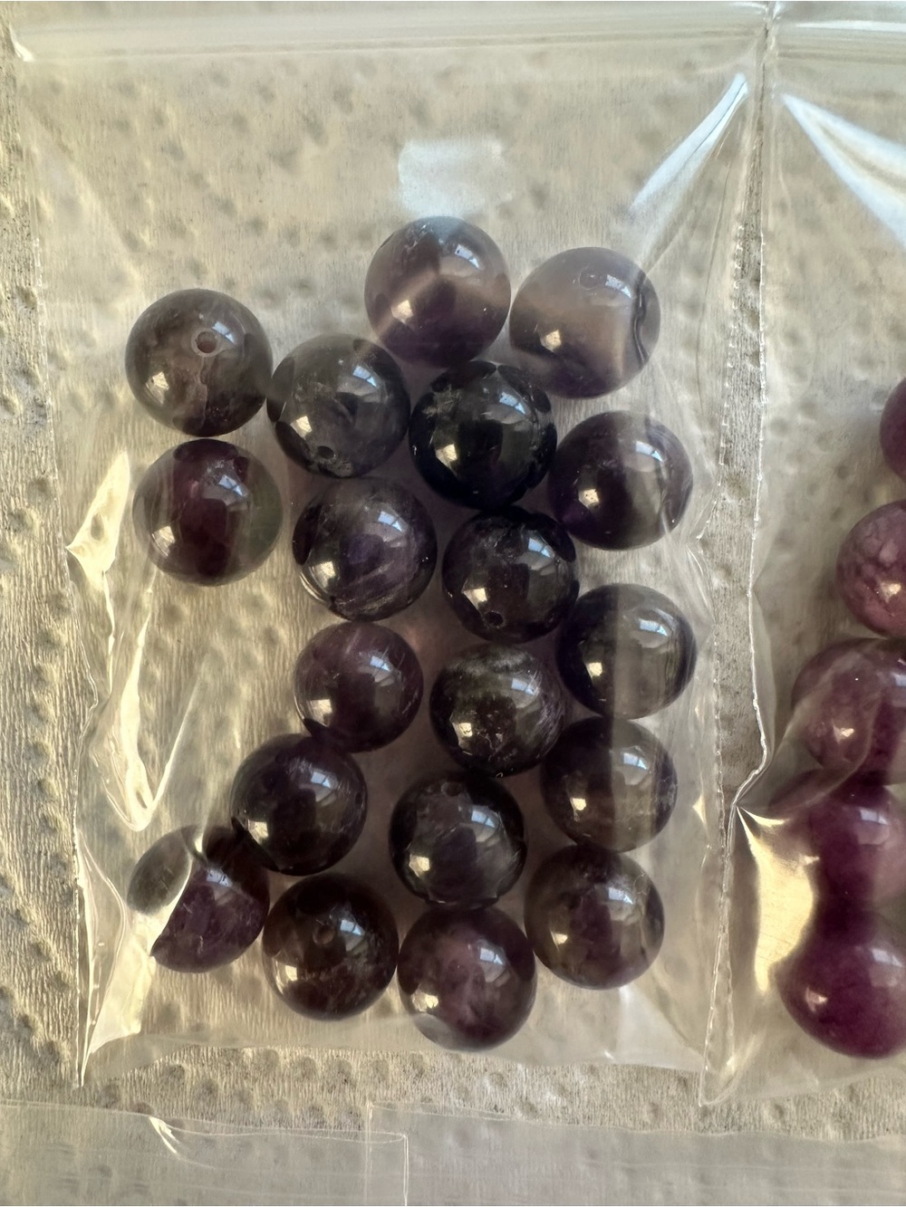 Assorted Beads Gemstone Blues Purples DIY Jewelry Bracelets NWOT - Picture 6 of 9